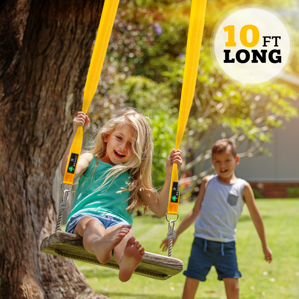 Tree Swing Hanging Kit – 10ft Straps with Carabiners, 2000 lb Capacity