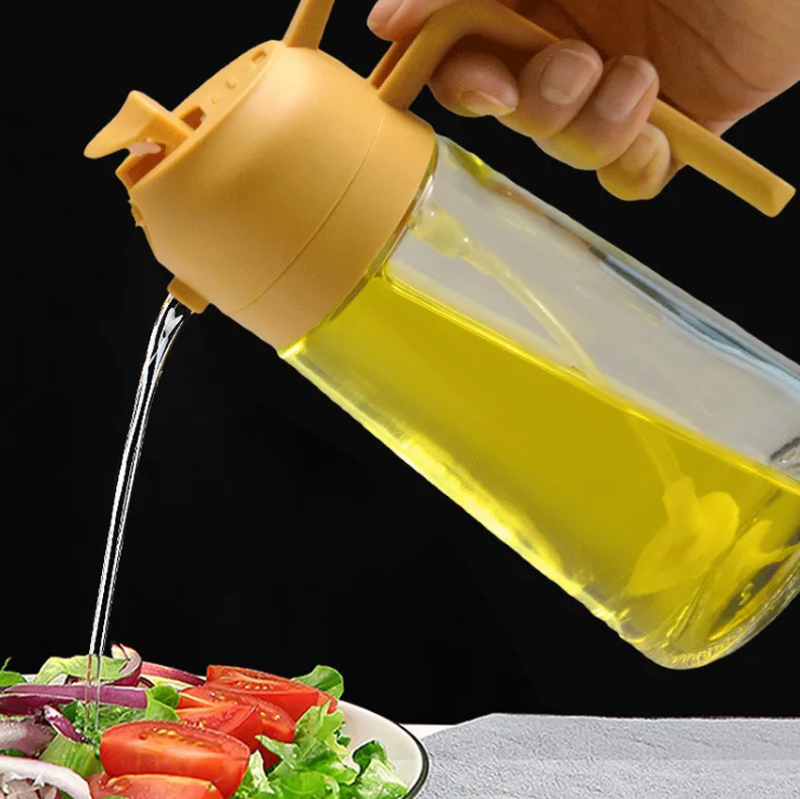 2-in-1 Oil Sprayer Bottle – Mister & Dispenser for Cooking