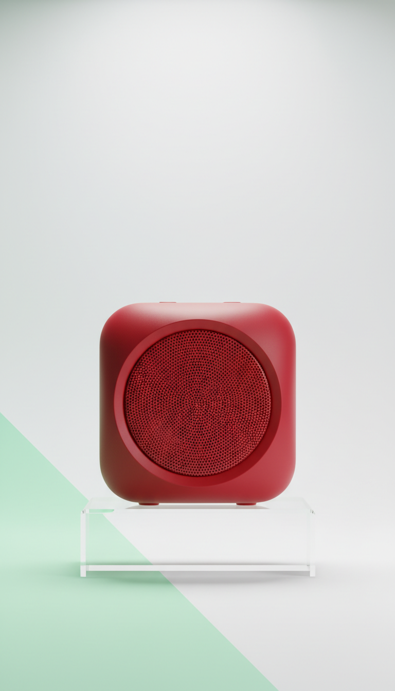 Mini Portable Bluetooth Speaker – Bold Drop Red Design