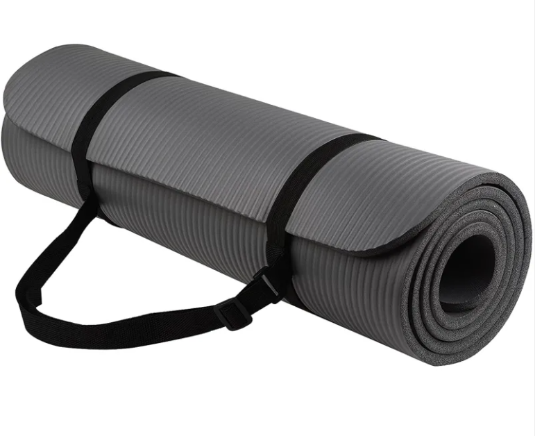 Non-Slip NBR Striped Yoga Mat – Extra Thick Exercise Mat