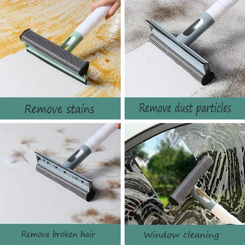 3-in-1 Window Glass Cleaner – Spray Bottle & Double-Sided Wiper