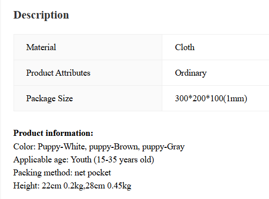 Puppy Plush Stuffed Animal – Soft Huggable Sleep Companion