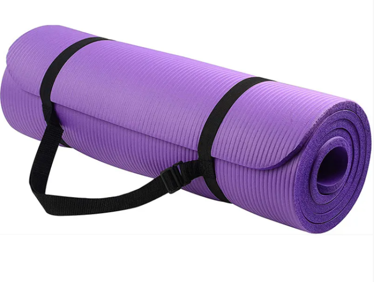 Non-Slip NBR Striped Yoga Mat – Extra Thick Exercise Mat