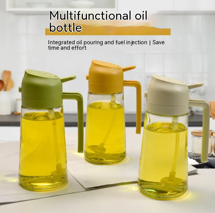 2-in-1 Oil Sprayer Bottle – Mister & Dispenser for Cooking