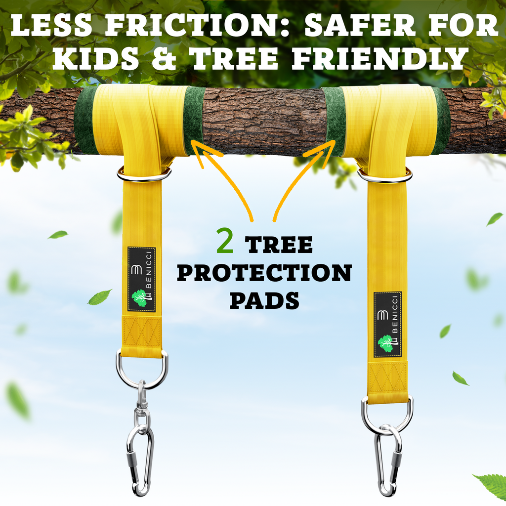 Tree Swing Hanging Kit – 10ft Straps with Carabiners, 2000 lb Capacity