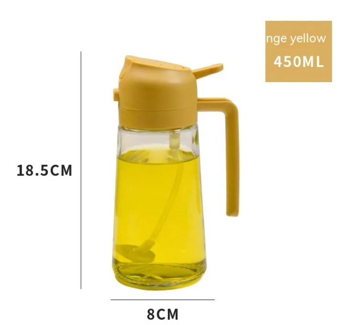 2-in-1 Oil Sprayer Bottle – Mister & Dispenser for Cooking