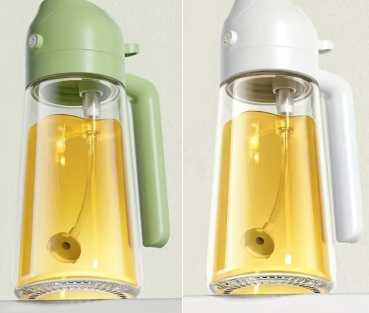2-in-1 Oil Sprayer Bottle – Mister & Dispenser for Cooking